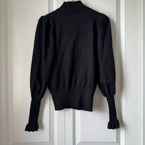 Fashion Nova Double The Trouble Sweater - Black Puff Sleeve Sweater - Picture 4 of 6